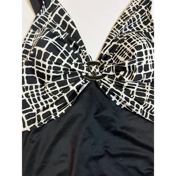 Miraclesuit One‎ Piece 12 Swimsuit Black Underwire Padded Bathing Suit Slimming - Picture 2 of 5